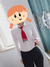 歐妖韓版職業(yè)正裝學院風女士小領帶日式領結領花蝴蝶結學生商務 酒紅 曬單實拍圖