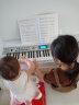 美乐斯（Miles）电子琴61键液晶显示多功能专业教学成人儿童小学生通用乐器 9958白色+礼包+白色琴凳 实拍图