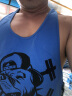 MuscleDog肌肉狗运动背心 夏季无袖纯棉健身跑步男式印花背心 潮牌情侣款背心 蓝黑色 S 实拍图