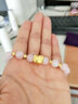 米芙諾黃金手鏈女足金3D硬金KT貓黃金轉(zhuǎn)運(yùn)珠粉晶路路通手串情人節(jié)送女友 粉晶+KT+4顆金珠 曬單實(shí)拍圖