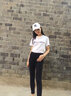 啟動(dòng)引擎彈力牛仔褲女高腰春季新款女裝韓版百搭顯瘦學(xué)生緊身小腳鉛筆褲子 黑色（九分） 26 曬單實(shí)拍圖