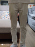 酷人頭（KuRenTou）休閑褲男2024年春夏季薄款韓版修身直筒男褲潮新款男士小腳長(cháng)褲子 1618米白色 32_2.5尺腰_ 曬單實(shí)拍圖