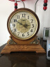 康巴丝（Compas）台式电波座钟客厅复古实木电子时钟台钟钟表书房卧室电波钟 SZZD2233M 实拍图