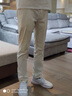 酷人頭（KuRenTou）休閑褲男2024年春夏季薄款韓版修身直筒男褲潮新款男士小腳長(cháng)褲子 1618米白色 32_2.5尺腰_ 曬單實(shí)拍圖