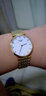 冠琴（GUANQIN）情侶手表女士超薄簡(jiǎn)約石英表時(shí)尚鑲鉆氣質(zhì)女表男士防水情人節禮物 鑲鉆間白【男款】 曬單實(shí)拍圖