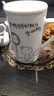 益馨榮 簡約陶瓷杯子帶蓋勺馬克杯咖啡牛奶卡通杯情侶喝水杯辦公室杯 三葉款380ml(蓋+勺) 曬單實拍圖