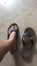 LBEL人字拖男夏季防滑沙灘涼拖鞋韓版個(gè)性拖鞋男 棕色 S碼（適用于39-40） 曬單實(shí)拍圖
