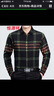恒源祥男士長(cháng)袖襯衫加絨加厚 2022秋冬季季新款中年男裝休閑格子保暖襯衣爸爸裝上衣 5509【綠色】 XL 180/96A 曬單實(shí)拍圖