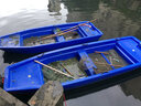 董記廣聯(lián)（DONGJIGUANGLIAN） 加厚PE塑料船 雙層漁船捕魚(yú)小船皮劃艇養殖保潔船 牛筋船釣魚(yú)船 3.5m x1.22m x0.38m 曬單實(shí)拍圖