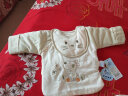 人之初（Renzhichu） 婴儿和尚服加厚棉衣纯棉宝宝棉衣半背棉袄新生儿绑带上衣秋衣 小熊黄色 59cm适合1-3个月 实拍图
