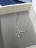 海盜船銀飾項鏈女鹿少女時(shí)尚托帕石吊墜銀項鏈簡(jiǎn)約鎖骨鏈情人節禮物 PNR0046 曬單實(shí)拍圖