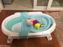 世紀寶貝（babyhood）新生嬰兒洗澡懸浮浴墊可坐躺托寶寶浴盆網(wǎng)通用防滑沐浴架浴床 【0-18月】折疊浴架 活力藍 曬單實(shí)拍圖
