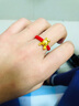 繩奇 黃金生肖戒指女款足金999十二生肖本命年紅繩轉(zhuǎn)運(yùn)珠戒指送女友 生肖兔 金重：0.41-0.5g 曬單實(shí)拍圖