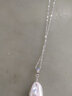 XD 水波紋銀項鏈 925銀鎖骨鏈 掛墜子項鏈 女款 吊墜掛鏈  Y024 白金色 【YD024】18寸約45厘米 曬單實(shí)拍圖