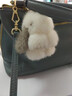 聞希裝死兔正版小兔子掛件鑰匙扣高檔水貂毛飾品生日禮物送女友女生 灰白色  8cm皮革爪 曬單實(shí)拍圖