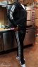 阿迪达斯 （adidas） 女子运动套装 秋冬三条纹时尚显瘦健身衣服连帽夹克外套收脚长裤 HZ5743+GM5551/加绒保暖款 M/165 实拍图