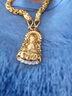 千影珠寶黃色金觀(guān)音吊墜男士女款金菩薩墜子鍍金項鏈套鏈觀(guān)音帶火云邊火焰觀(guān)音空心送禮物送朋友送老公保平安 帶水晶大號1 曬單實(shí)拍圖
