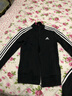 阿迪達斯（adidas）女裝2026春季新款運動(dòng)服跑步透氣防風(fēng)衣休閑連帽夾克外套 黑色/三條紋薄款夾克 L 曬單實(shí)拍圖