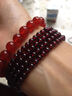 可塘明珠 天然石榴石手鏈 女士圈酒紅色水晶手串福袋水滴送女友情人節禮物 曬單實(shí)拍圖