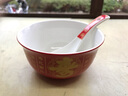 千年慈（QIAN NIAN CI） 景德鎮(zhèn)陶瓷壽碗定制燒字壽辰禮品碗中式套裝陶瓷飯碗老人生日壽辰回禮 中式福壽紅（一碗一勺禮盒裝） 曬單實拍圖