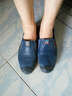 邁步斯樂(lè )男鞋夏季休閑皮鞋男真皮鏤空透氣洞洞鞋頭層牛皮套腳一腳蹬懶人鞋韓版駕車(chē)鞋 1628藍色 42 曬單實(shí)拍圖