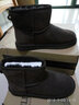 DELIUGG 雪地靴女羊皮毛一體防水經(jīng)典鏈條系列短筒女靴納米防水平底低筒斜口保暖澳洲羊皮毛東北保暖 咖色 38 曬單實(shí)拍圖