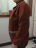 歐瀾蒂諾中年女裝羊毛開(kāi)衫媽媽秋冬裝針織外套女40歲50中老年毛衣60翻領(lǐng)衫 焦糖色 L （適105-120斤） 曬單實(shí)拍圖