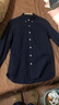 MUJI MUJI 男式 棉水洗 牛津紐扣領(lǐng)襯衫 18AC741 長(cháng)袖休閑百搭襯衫 深海軍藍 M 曬單實(shí)拍圖