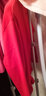 名師路V領(lǐng)長(cháng)袖針織衫女春秋裝時(shí)尚百搭荷葉邊外搭開(kāi)衫修身純色小外套女 紅色16 L 曬單實(shí)拍圖