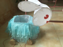 小鸡啄米兔子灯笼手工diy制作材料包新年元宵节传统儿童花灯古风轮子拖拉- 经典蓝色毛毛款 实拍图