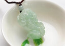 吉樂(lè )瑞  翡翠吊墜貔貅吊墜玉貔貅吊墜翡翠貔貅玉佩男女款項鏈送親友自戴收藏送親人送好友自戴收藏 曬單實(shí)拍圖