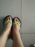 寶人（boree）夏季涼拖鞋女高跟海邊防滑沙灘鞋厚底坡跟時(shí)尚外穿花紋夾腳人字拖 綠色 39 曬單實(shí)拍圖