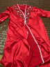 媚の火女士性感睡衣女夏季吊带睡裙两件套蕾丝内衣居服大码冰丝高级感 红色 L码（105-115斤） 实拍图