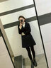 芭妃婭職業(yè)裝毛呢大衣女中長(cháng)款韓版加棉加厚工作服黑色呢子外套銀行工裝 971藏青色 XXL 曬單實(shí)拍圖