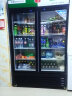 英臣 展示柜冷藏保鲜立式冰柜商用冰箱饮料超市冷柜水果厨房陈列柜直冷风冷大容量 绿黑色单门 风冷 实拍图