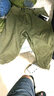 優(yōu)崛（YOUJUE）街頭風(fēng)束腳褲男寬松大碼工裝褲收口大碼休閑褲棉長(cháng)褲子胖子國潮牌 軍綠色 L/32 曬單實(shí)拍圖