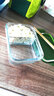 創(chuàng  )得 耐熱玻璃保鮮盒 微波爐專(zhuān)用飯盒 收納帶蓋玻璃碗套裝 北歐綠410+分隔680+火烈鳥(niǎo)包 曬單實(shí)拍圖