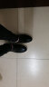 红蜻蜓休闲皮鞋女春季新款韩版松糕鞋内增高乐福鞋女单鞋 黑色套脚款 34 实拍图