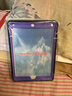麗真 硅膠套皮套保護套外殼適用于海底撈2017新款iPad 9.7英寸平板電腦 A1822防摔保護殼 黑色+紫色+鋼化膜電容筆 曬單實(shí)拍圖