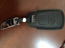 卡先生2024款奧迪Q5L鑰匙套A4L真皮包 奧迪老Q7 A5 TTS汽車(chē)鑰匙包皮套扣 至尊黑+A扣 曬單實(shí)拍圖