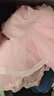 賓娜詩（binnashi） 兒童舞蹈服夏季短袖女童芭蕾舞裙女孩拉丁跳舞裙舞蹈衣開檔粉色 長袖粉色 140 曬單實(shí)拍圖