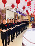 芭妃婭職業(yè)連衣裙2025新款時尚美容師售樓部酒店前臺銷售工作服正裝 藏青色短袖 M 曬單實拍圖