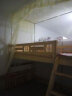 圣安贝 蚊帐子母床高低床上下铺蚊帐不锈钢坐床式 米黄色 上铺宽100下铺135cm床 实拍图
