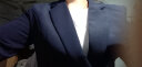 晨芙中长款小西装外套女气质职业套装时尚风衣大衣商务西服正装工作服 藏蓝色风衣单件 2XL码(建议120-132斤) 实拍图