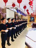 芭妃婭職業(yè)連衣裙2025新款時尚美容師售樓部酒店前臺銷售工作服正裝 藏青色短袖 M 曬單實拍圖
