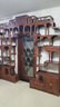 安邸 紅木家具非洲花梨（學(xué)名：刺猬紫檀）可伸縮博古架 月洞門(mén) 實(shí)木隔斷 置物架古董架 博古架 曬單實(shí)拍圖