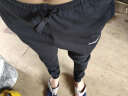 阿迪达斯（adidas）男裤子24夏新款运动裤跑步训练健身卫裤棉质透气宽松休闲舒适长裤 3280/经典黑-束脚/拉链口袋 M/175（建议体重130-150斤） 实拍图