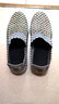 克卜勒 新款手工松緊帶編織鞋女格子拼色套腳一腳蹬氣質(zhì)女神媽媽輕便舒適散步運動(dòng)休閑鞋 灰色 40 曬單實(shí)拍圖