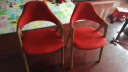 香木语 实木餐椅休闲椅咖啡椅现代简约家用布艺休闲椅子办公洽谈椅子 胡桃咖啡 榉木单把整装发货 实拍图