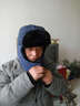 素錦初瀾 帽子男女士冬天雷鋒帽戶(hù)外騎車(chē)防寒護耳帽冬季滑雪帽中老年保曖帽內里加絨 藏青 曬單實(shí)拍圖